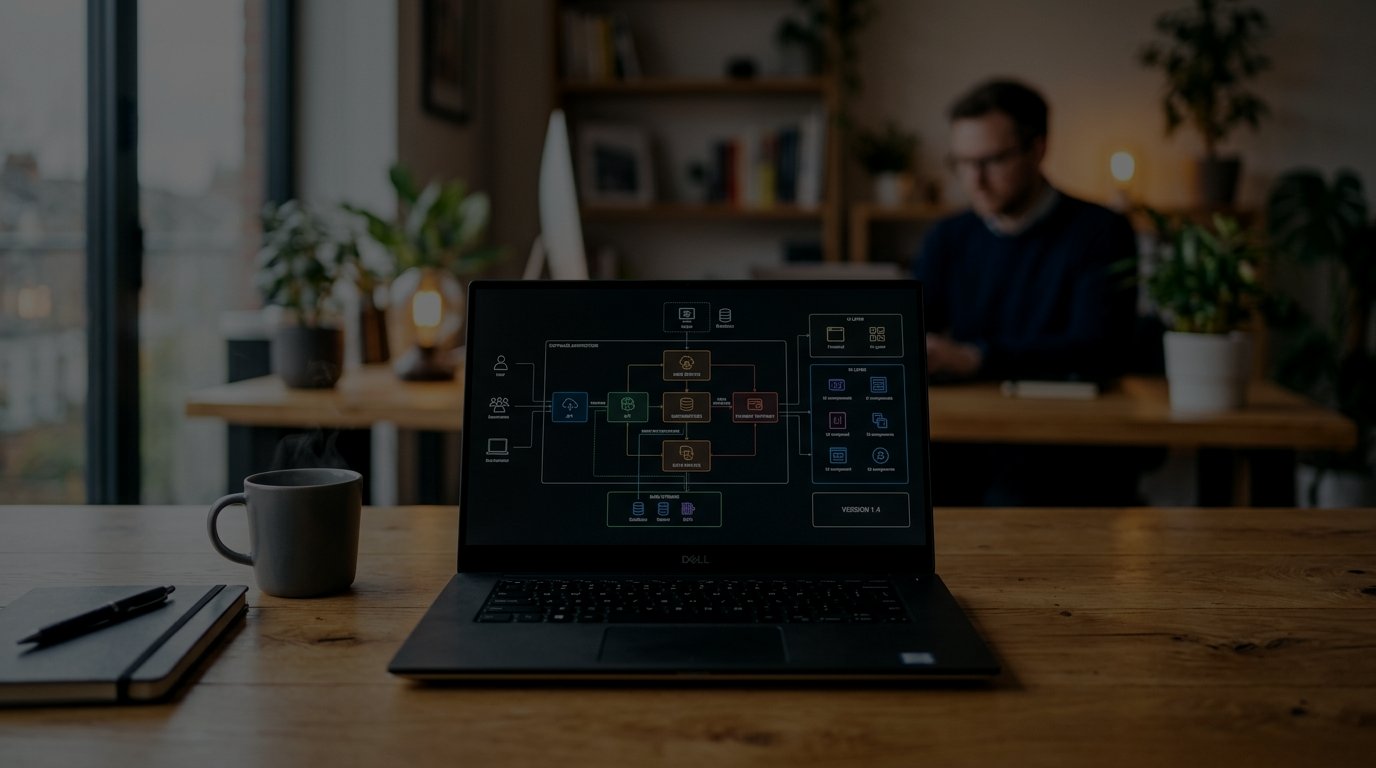 Laptop Kerja Arsitektur Sistem